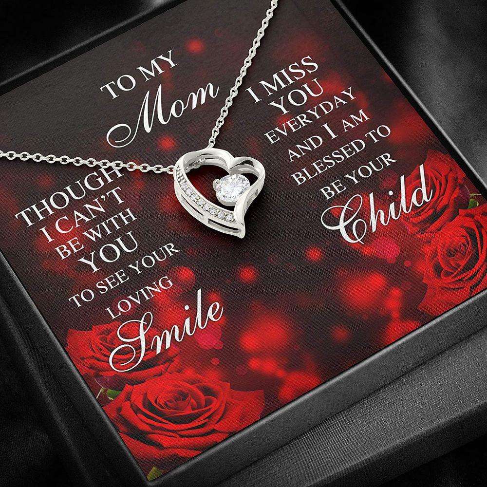 Mom Necklace, Mother Daughter / Son Necklace, Presents For Mom Gifts, Miss Bless Rose Gifts For Daughter Rakva