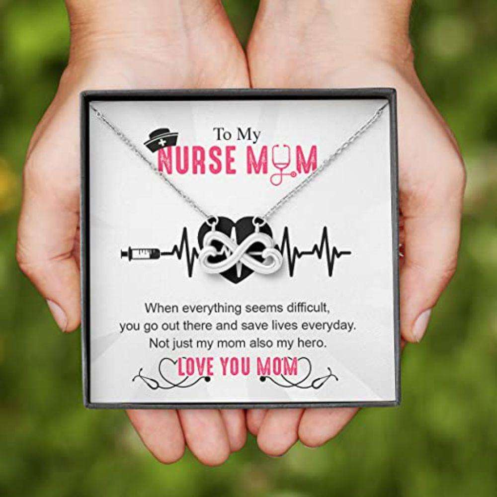 Mom Necklace, Mother Daughter Son Necklace, Presents For Nurse Mom Gifts, Hero Save Lives Dughter's Day Rakva