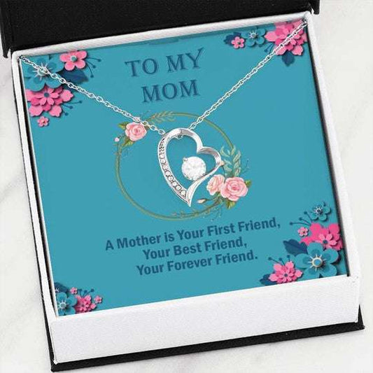 Mom Necklace, Mother First Friend Forever Love Necklace Gift For Mom Gifts for Mother (Mom) Rakva