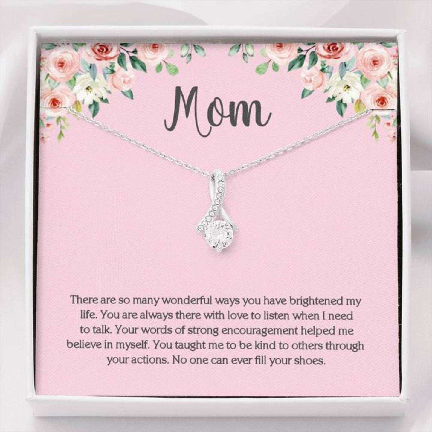 Mom Necklace, Mother Gift With Cz Pendant On Loving Gifts for Mother (Mom) Rakva