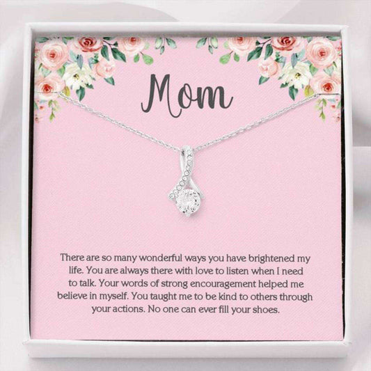 Mom Necklace, Mother Gift With Cz Pendant On Loving Gifts for Mother (Mom) Rakva