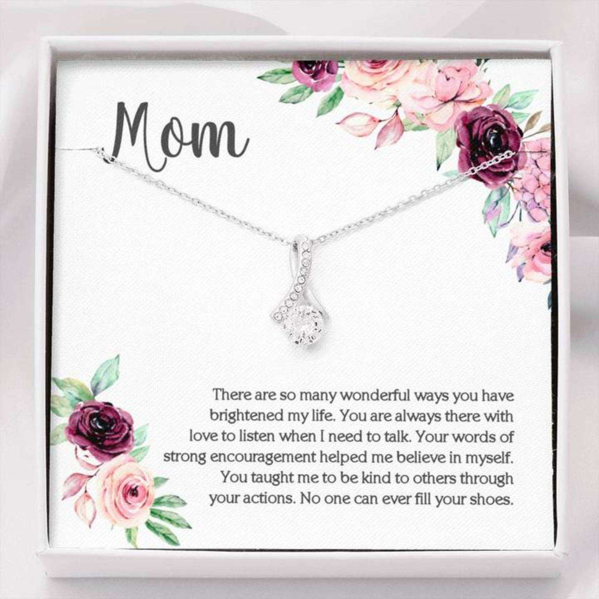 Mom Necklace, Mother Gift With Cz Pendant On Loving Gifts for Mother (Mom) Rakva