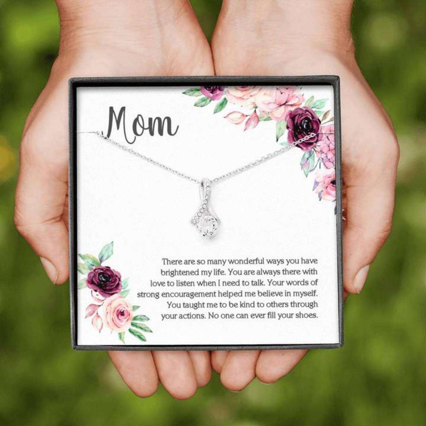 Mom Necklace, Mother Gift With Cz Pendant On Loving Gifts for Mother (Mom) Rakva