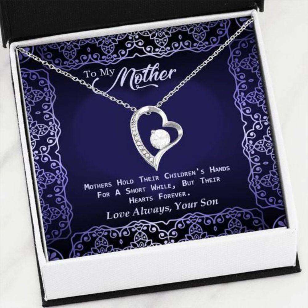 Mom Necklace, Mother Hold Their Children’S Heart Forever Forever Love Necklace Gift For Mom Valentine Gift Online Gifts for Mother (Mom) Rakva