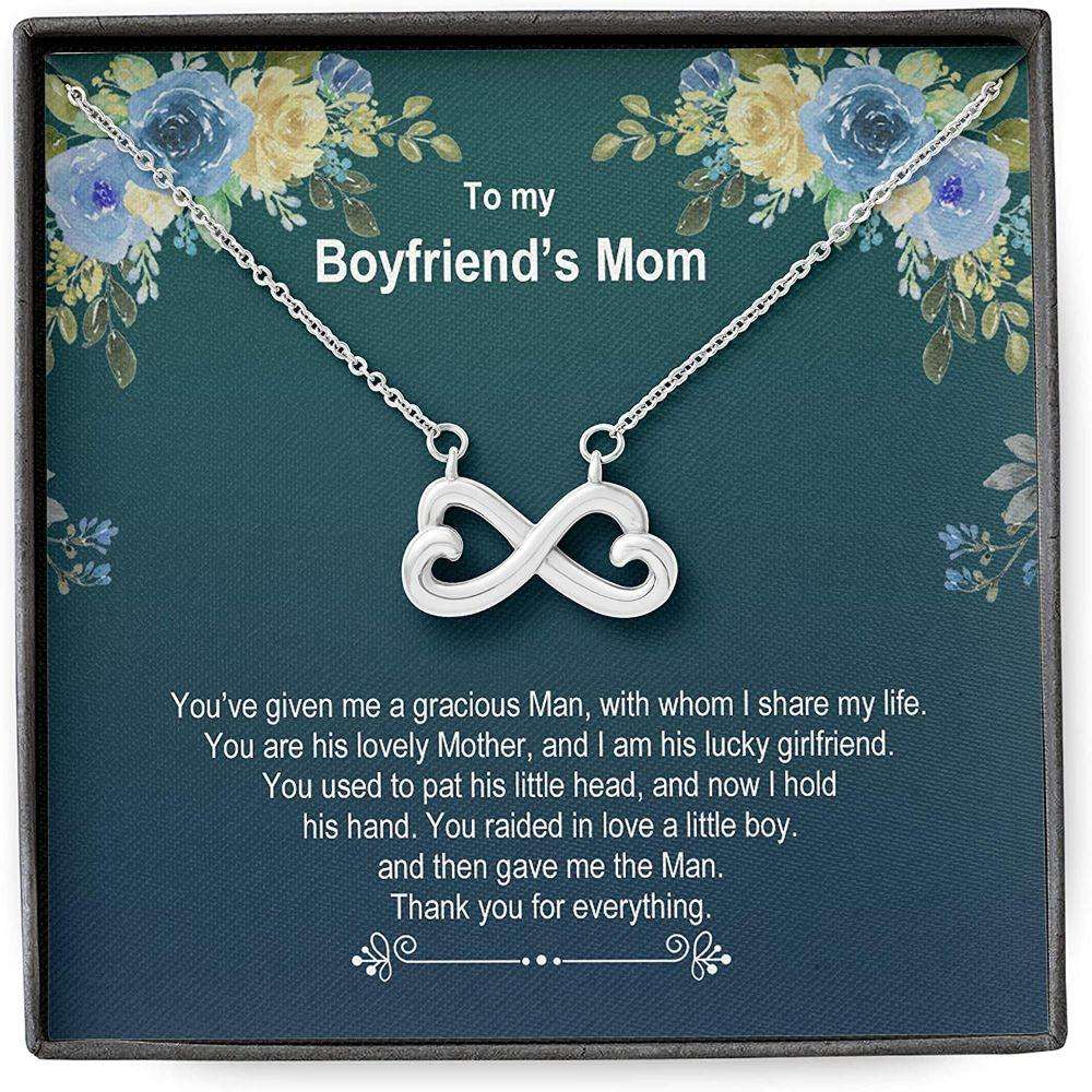 Mom Necklace, Mother-In-Law Necklace, Boyfriend’S Mom Necklace, Presents For Mother Gifts, Raise Boy Thank Gifts for Mother (Mom) Rakva