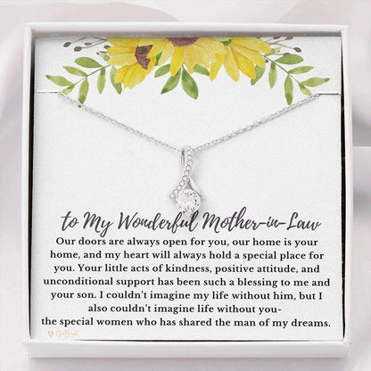 Mom Necklace, Mother-In-Law Necklace, Gift For Mother In Law From Daughter In Law, Gift From Bride On Wedding Day Gifts For Daughter Rakva