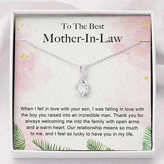 Mom Necklace, Mother-In-Law Necklace Gift From Daughter In Law, Sentimental Gift For Mother Of The Groom Gifts For Daughter Rakva