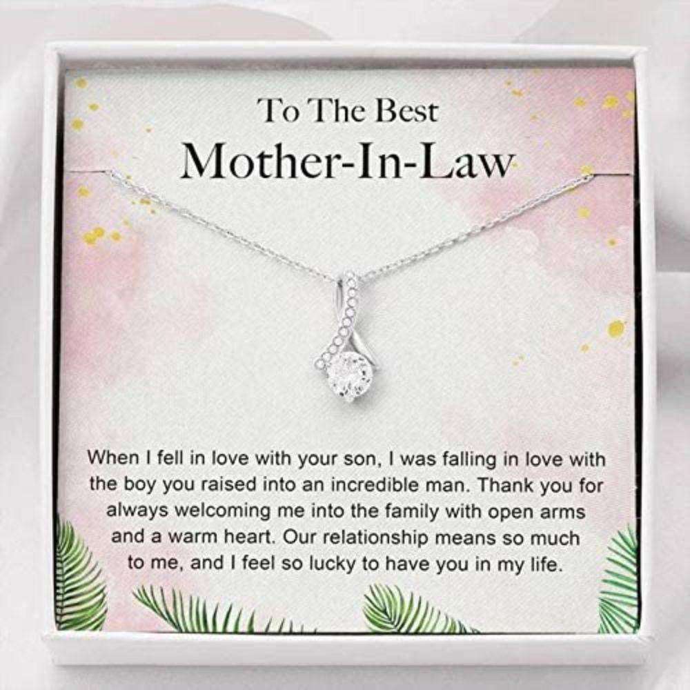 Mom Necklace, Mother-In-Law Necklace, Mother In Law Necklace Gift From Daughter In Law, Sentimental Gift For Mother Of The Groom Gifts For Daughter Rakva