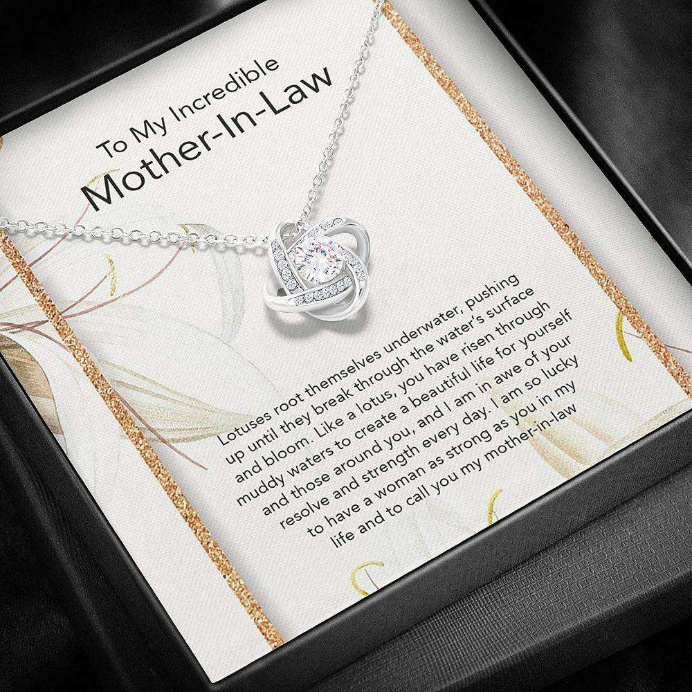 Mom Necklace, Mother-In-Law Necklace, Mother In Law Son Necklace, Presents For Mom Gifts, Lotus Incredible Gifts for Mother (Mom) Rakva