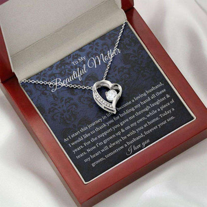 Mom Necklace, Mother-In-Law Necklace, Mother Of The Groom Necklace Gift From Son, Son To Mother On Wedding Day Gift Gifts for Mother (Mom) Rakva