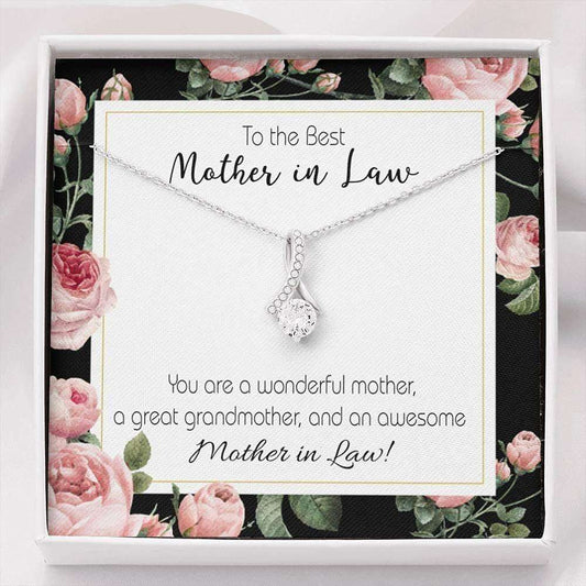 Mom Necklace, Mother-In-Law Necklace, Necklace Gift For Mother In Law A Wonderful Mother Alluring Beauty Necklace Gifts for Mother (Mom) Rakva