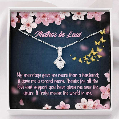 Mom Necklace, Mother-In-Law Necklace, Necklace Gift For Mother In Law My Marriage Gave Me Alluring Beauty Necklace Gifts for Mother (Mom) Rakva