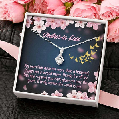 Mom Necklace, Mother-In-Law Necklace, Necklace Gift For Mother In Law My Marriage Gave Me Alluring Beauty Necklace Gifts for Mother (Mom) Rakva