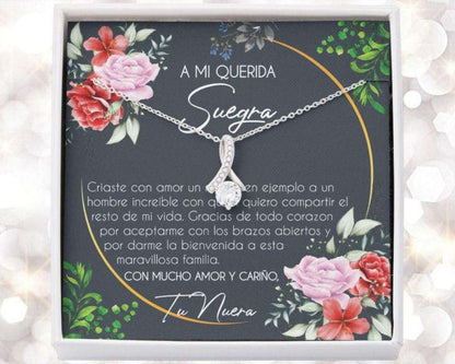 Mom Necklace, Mother-In-Law Necklace, Suegra Gift, Regalo Para Mi Suegra, Spanish Mother-In-Law Necklace Gift From Daughter-In-Law Gifts For Daughter Rakva