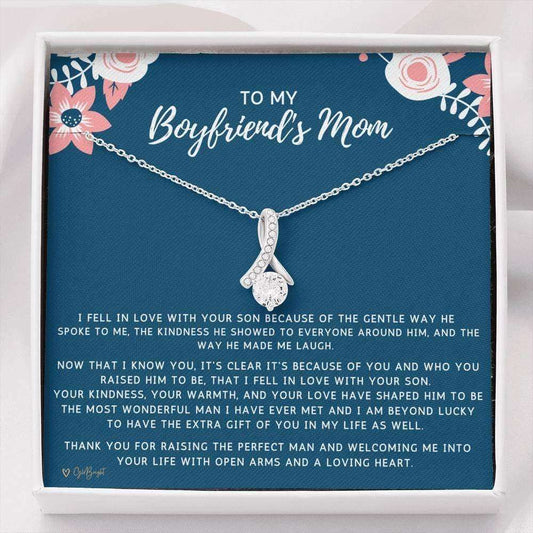 Mom Necklace, Mother-In-Law Necklace, To My Boyfriend’S Mom Gifts Necklace, Gift For Future Mother-In-Law Gifts for Mother (Mom) Rakva