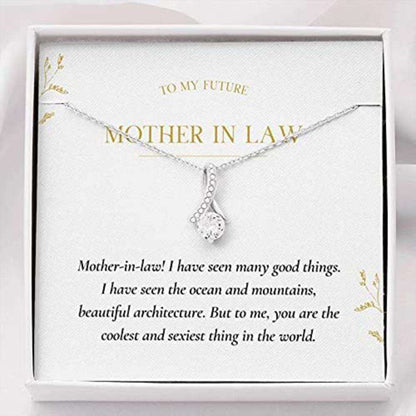 Mom Necklace, Mother-In-Law Necklace, To My Future Mother In Law Necklace Gift“ You Are The Coolest Thing In The World Gifts for Mother (Mom) Rakva