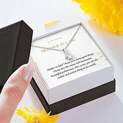 Mom Necklace, Mother-In-Law Necklace, To My Future Mother In Law Necklace Gift“ You Are The Coolest Thing In The World Gifts for Mother (Mom) Rakva