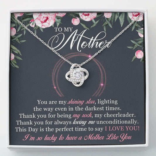 Mom Necklace, Mother Necklace, To My Mother Gifts “ Love Knots Gifts for Mother (Mom) Rakva