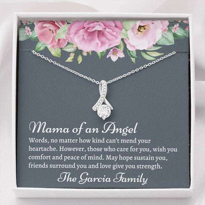 Mom Necklace, Mother Of An Angel Message Card Alluring Beauty Necklace Gift For Mom Gifts for Mother (Mom) Rakva