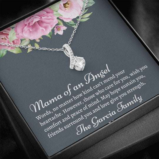 Mom Necklace, Mother Of An Angel Message Card Alluring Beauty Necklace Gift For Mom Gifts for Mother (Mom) Rakva