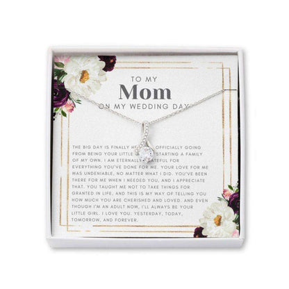 Mom Necklace, Mother Of Bride Gift: Wedding Gift For Mom, Mother Of Bride Gift From Daughter, Mom Thank You Gift, Necklace Gifts For Daughter Rakva