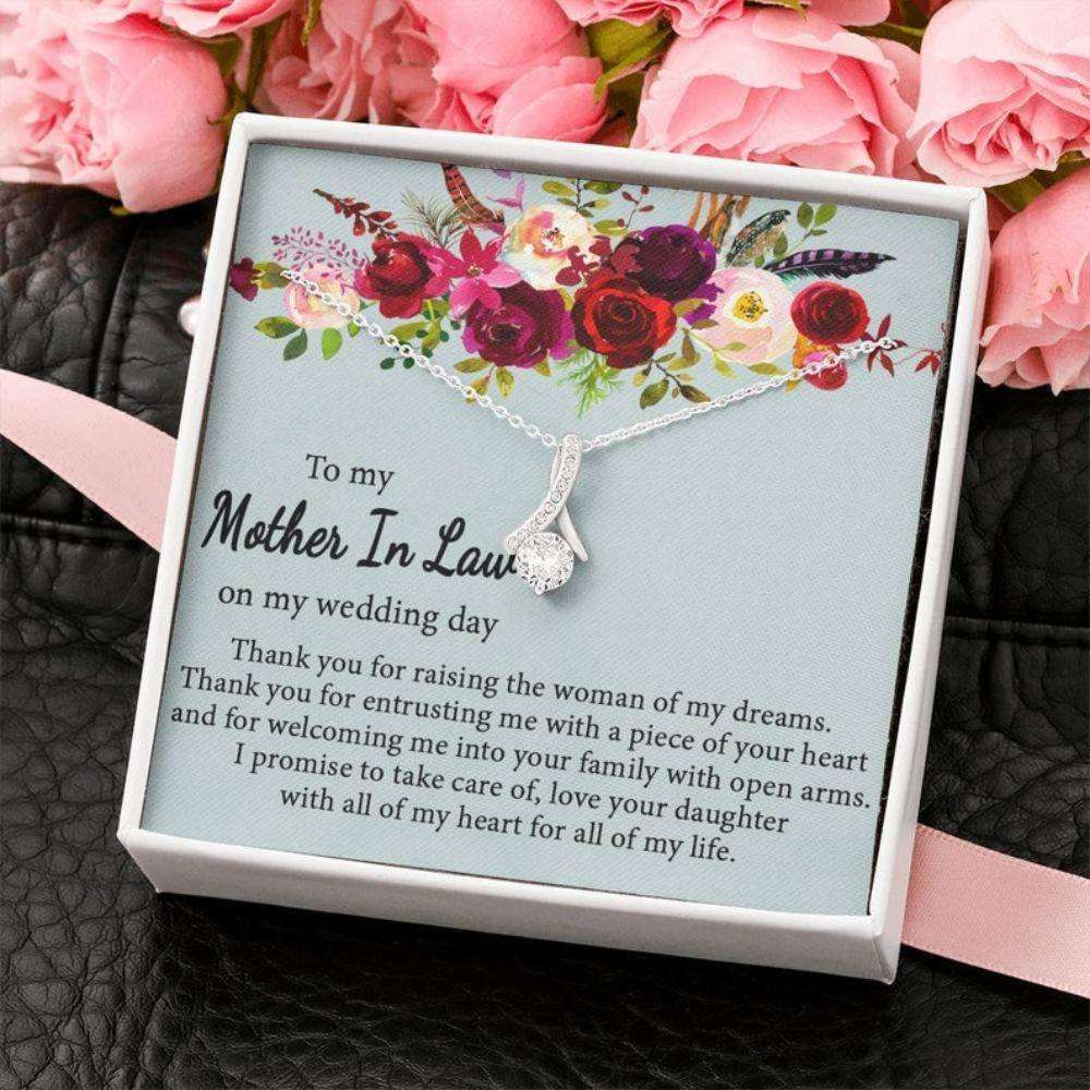 Mom Necklace, Mother Of The Bride Gift For Wedding Gift From Groom, Mother In Law Mother Of The Bride, Mother Of Bride Necklace Gifts for Mother (Mom) Rakva