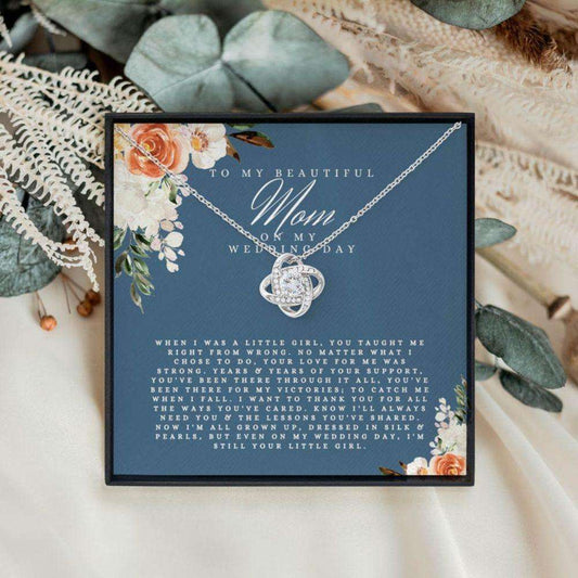 Mom Necklace, Mother Of The Bride Gift From Daughter, Mom Of Bride Present To Mom From Bride, Mother Of The Bride Necklace Gifts For Daughter Rakva