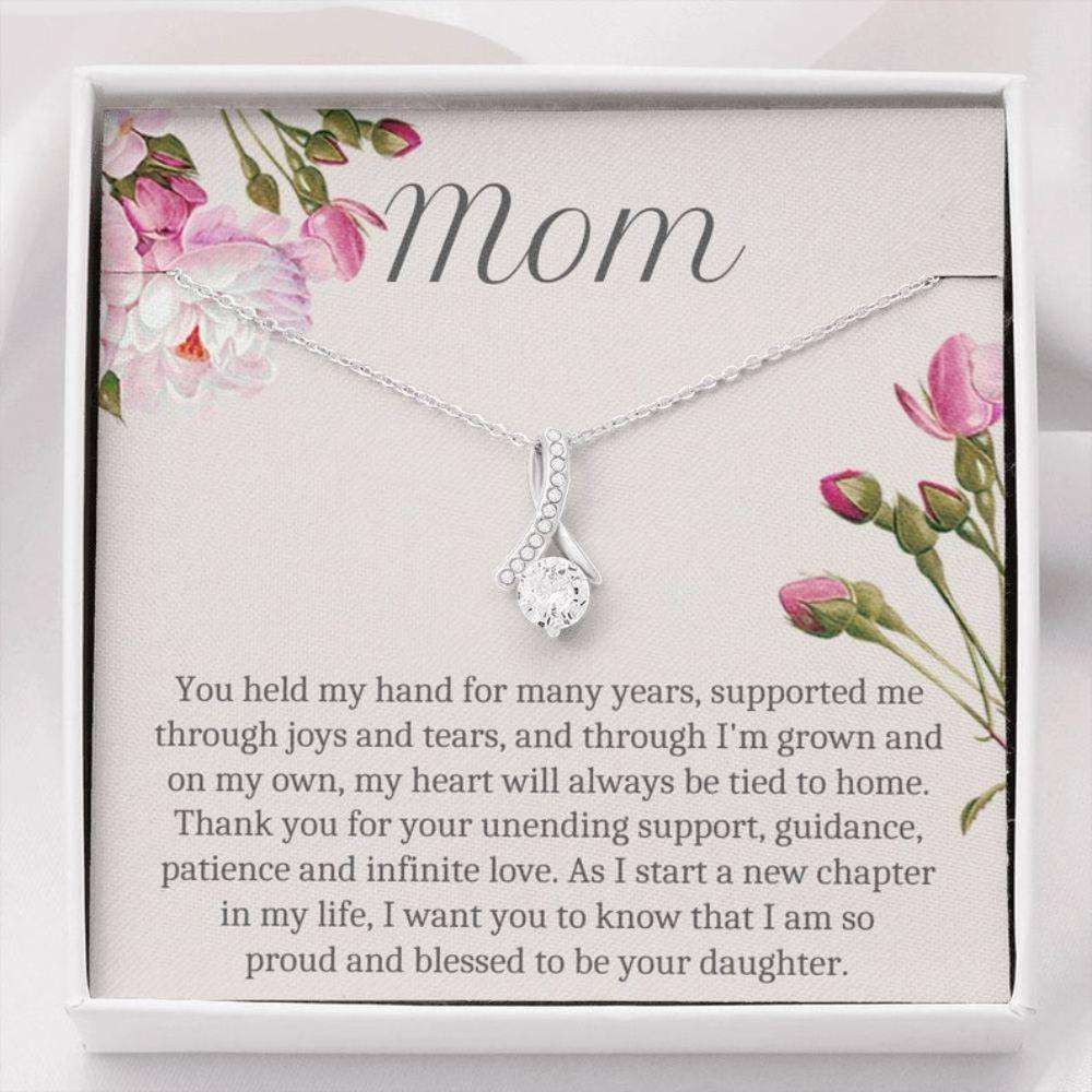 Mom Necklace, Mother Of The Bride Gift From Daughter, Mother Of The Bride Necklace, Wedding Day Gift For Mom From Bride Gifts For Daughter Rakva