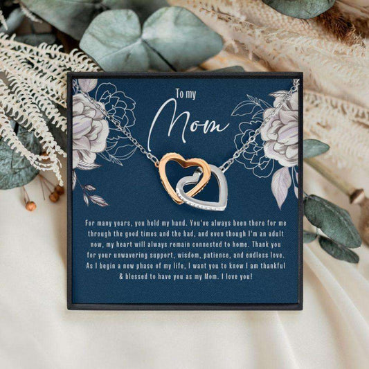 Mom Necklace, Mother Of The Bride Gift From Daughter: Two Hearts Mother Of The Bride Necklace, Mother Daughter Gift. Gifts For Daughter Rakva