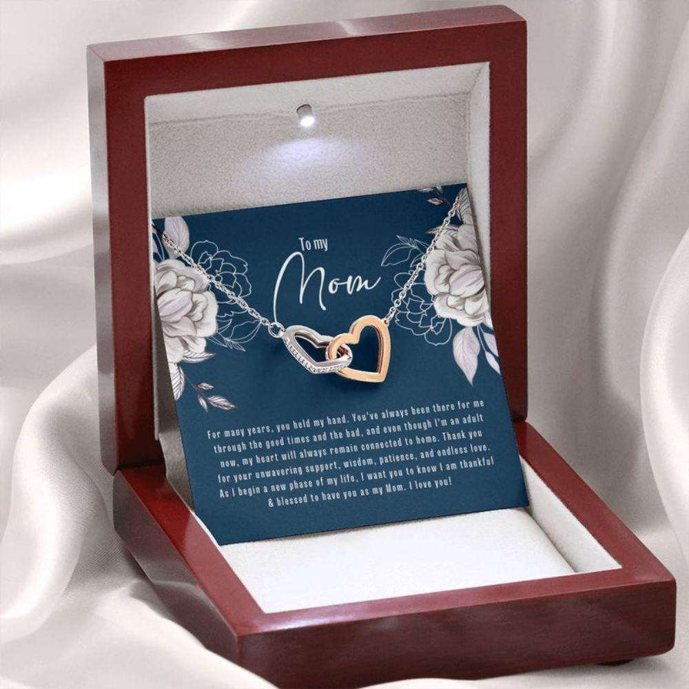 Mom Necklace, Mother Of The Bride Gift From Daughter: Two Hearts Mother Of The Bride Necklace, Mother Daughter Gift. Gifts For Daughter Rakva