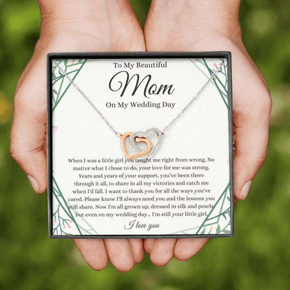 Mom Necklace, Mother Of The Bride Necklace Gift From Bride, Gift For Mom From Daughter Wedding Day Gifts For Daughter Rakva