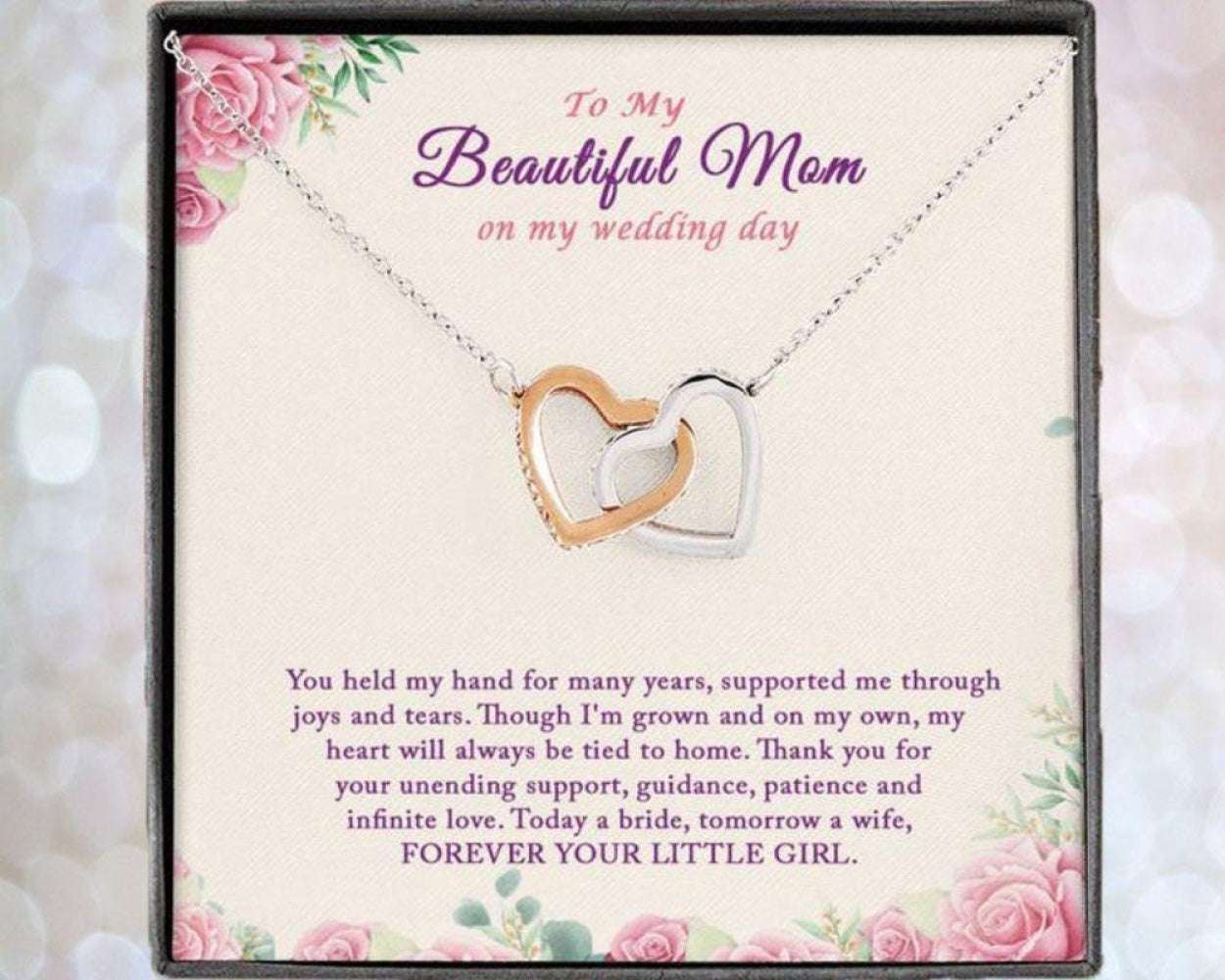 Mom Necklace, Mother Of The Bride Necklace Gift From Daughter, Mom Wedding Gift From Bride Gifts For Daughter Rakva