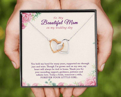 Mom Necklace, Mother Of The Bride Necklace Gift From Daughter, Mom Wedding Gift From Bride Gifts For Daughter Rakva