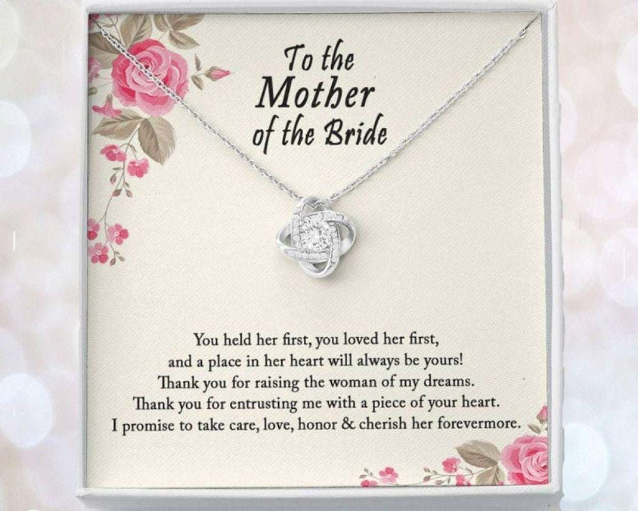 Mom Necklace, Mother Of The Bride Necklace Gift From Groom, Mother In Law Wedding Gift Gifts for Mother (Mom) Rakva