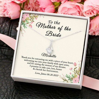 Mom Necklace, Mother Of The Bride Necklace Gift From Groom, Mother In Law Wedding Gift Gifts for Mother (Mom) Rakva