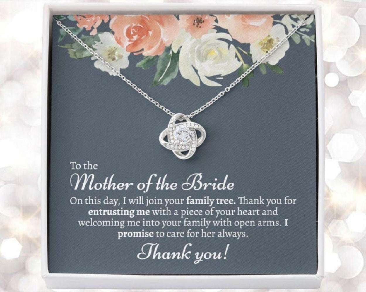 Mom Necklace, Mother Of The Bride Necklace Gift, Mother-In-Law Wedding Gift From Groom Gifts for Mother (Mom) Rakva