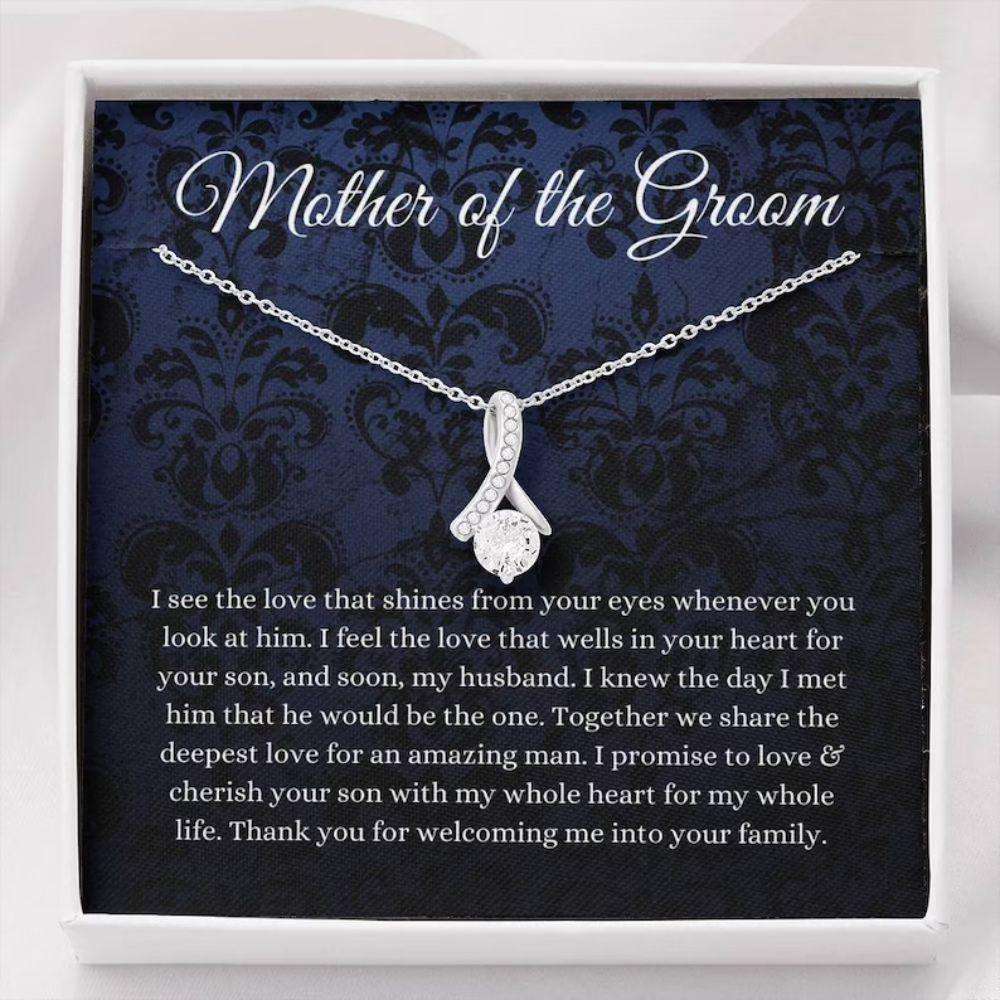 Mom Necklace, Mother Of The Groom Gift Necklace, Wedding Gift, Bridal Party, Future Mother-In-Law Gift Gifts for Mother (Mom) Rakva