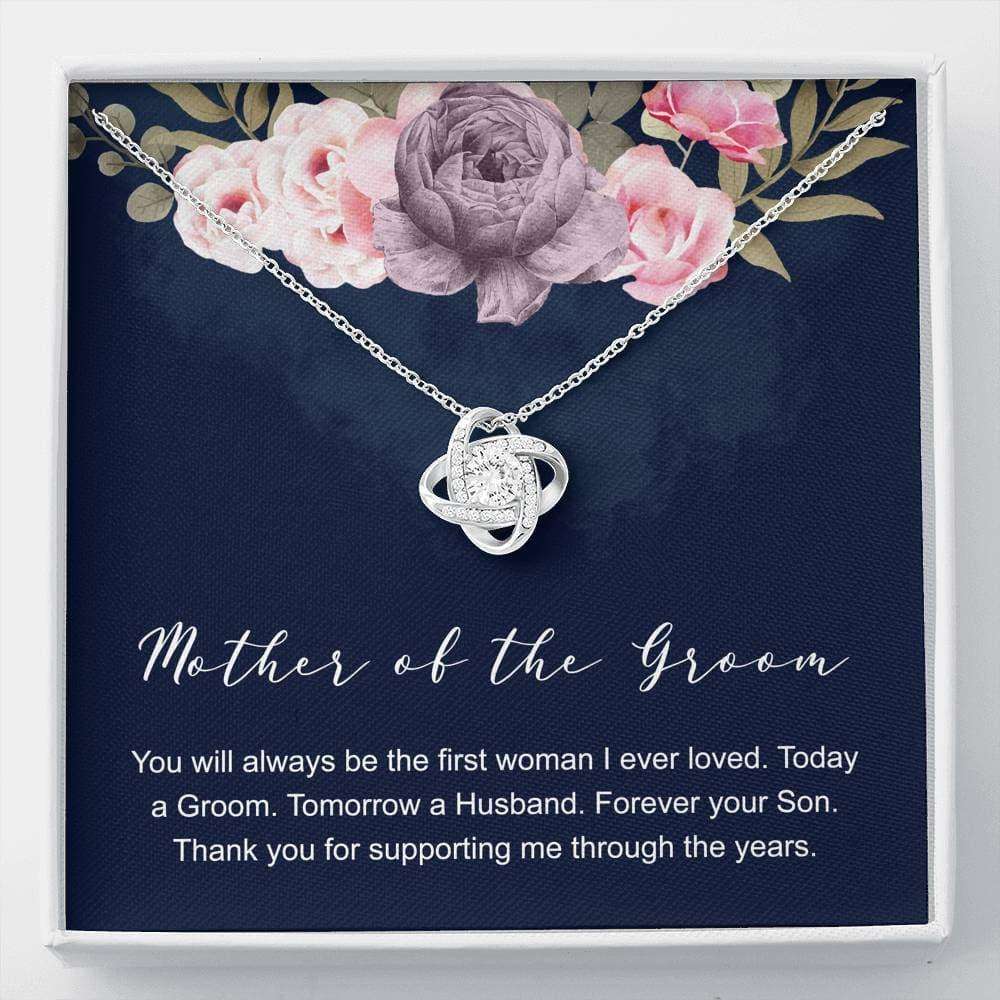 Mom Necklace, Mother Of The Groom Love Knot Necklace Gifts for Mother (Mom) Rakva