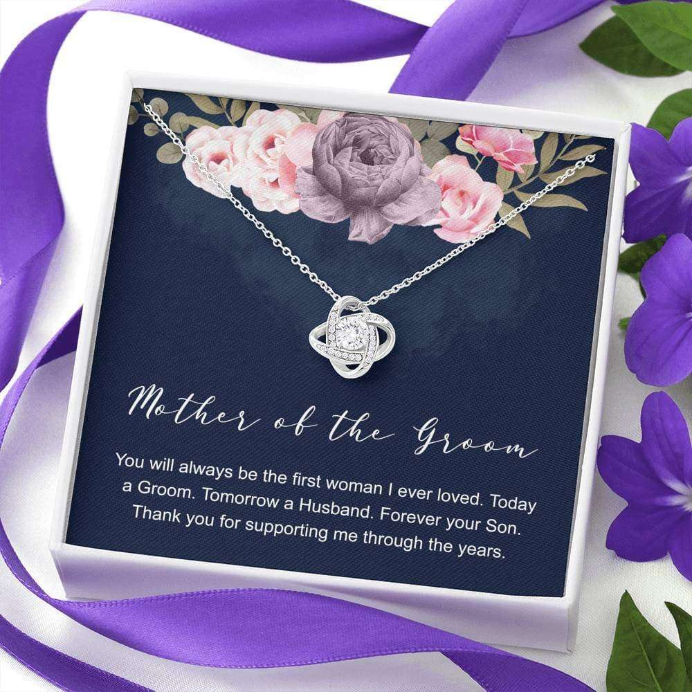 Mom Necklace, Mother Of The Groom Love Knot Necklace Gifts for Mother (Mom) Rakva