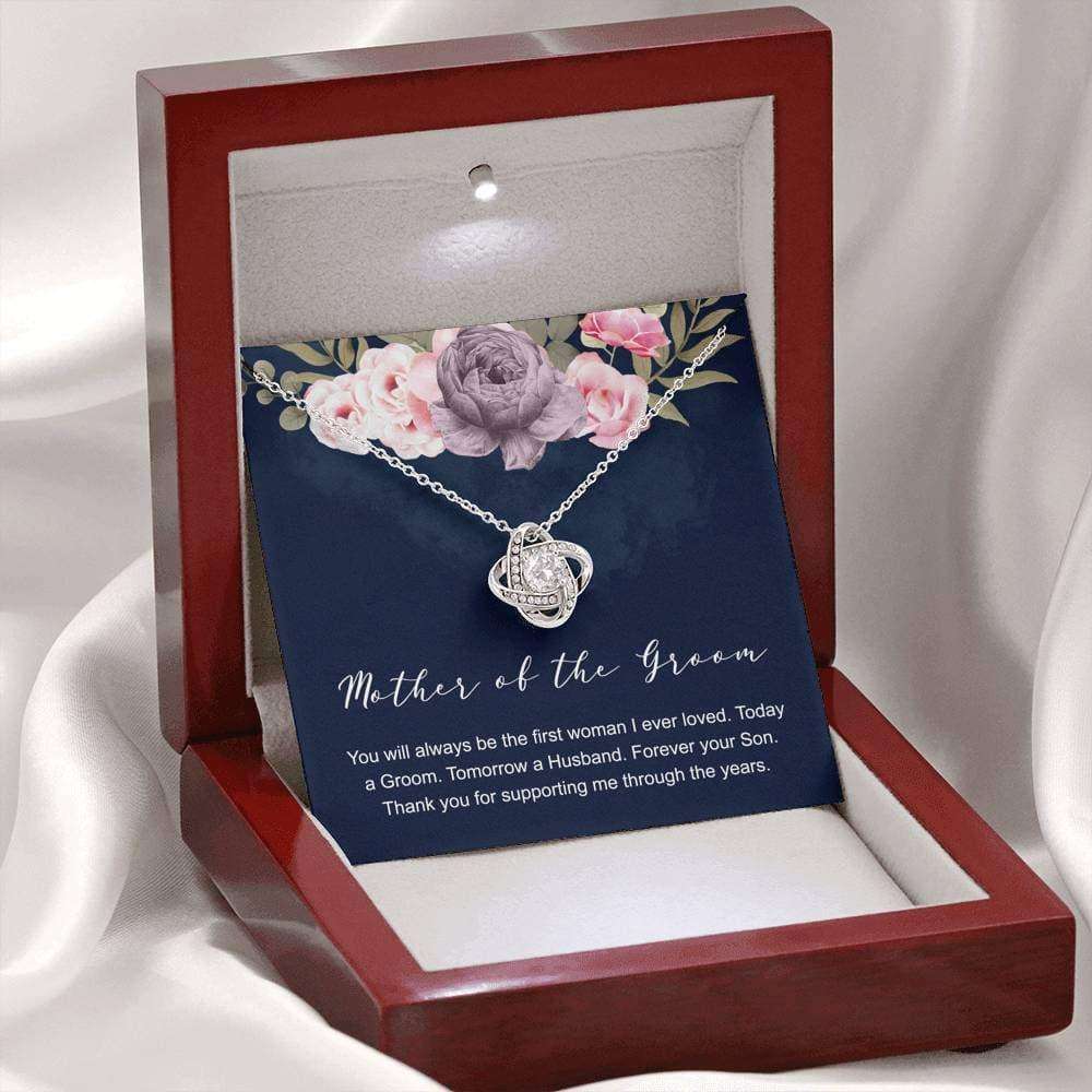 Mom Necklace, Mother Of The Groom Love Knot Necklace Gifts for Mother (Mom) Rakva