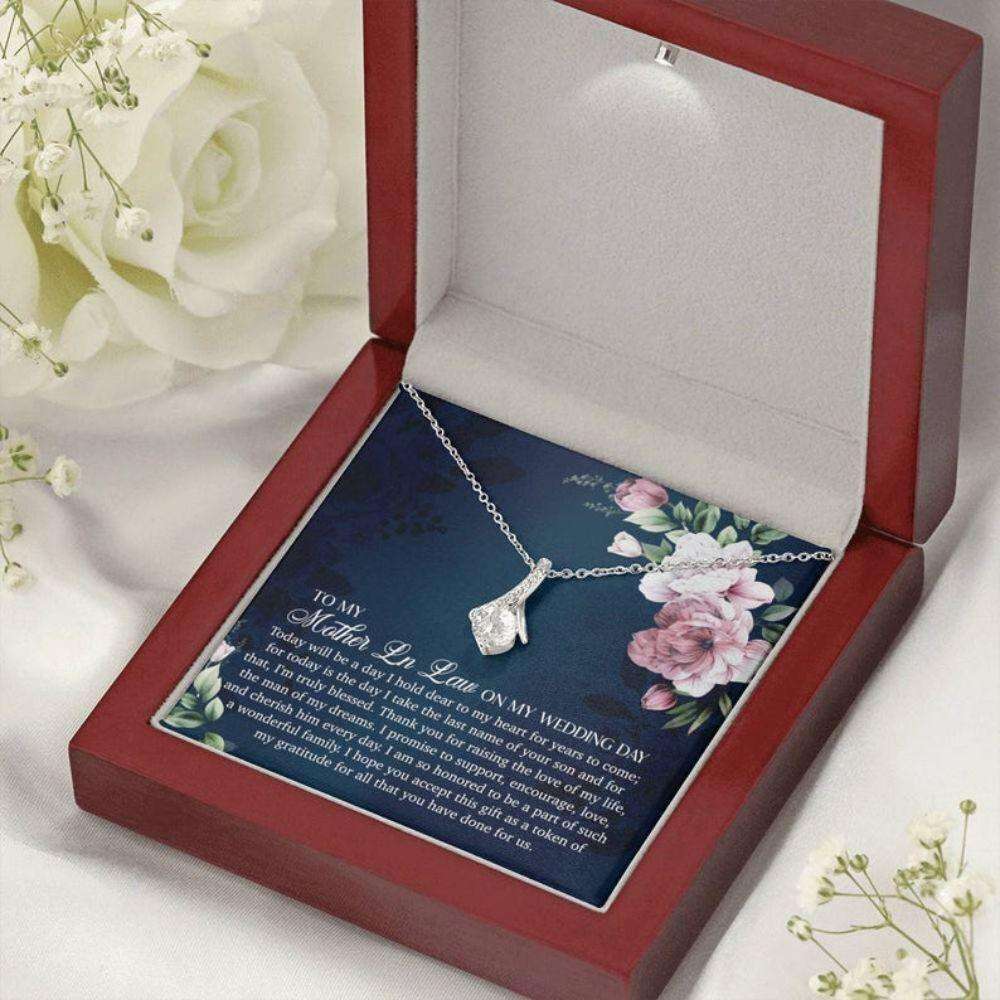 Mom Necklace, Mother Of The Groom Necklace Gift From Bride, Wedding Gift For Mother In Law Gifts for Mother (Mom) Rakva