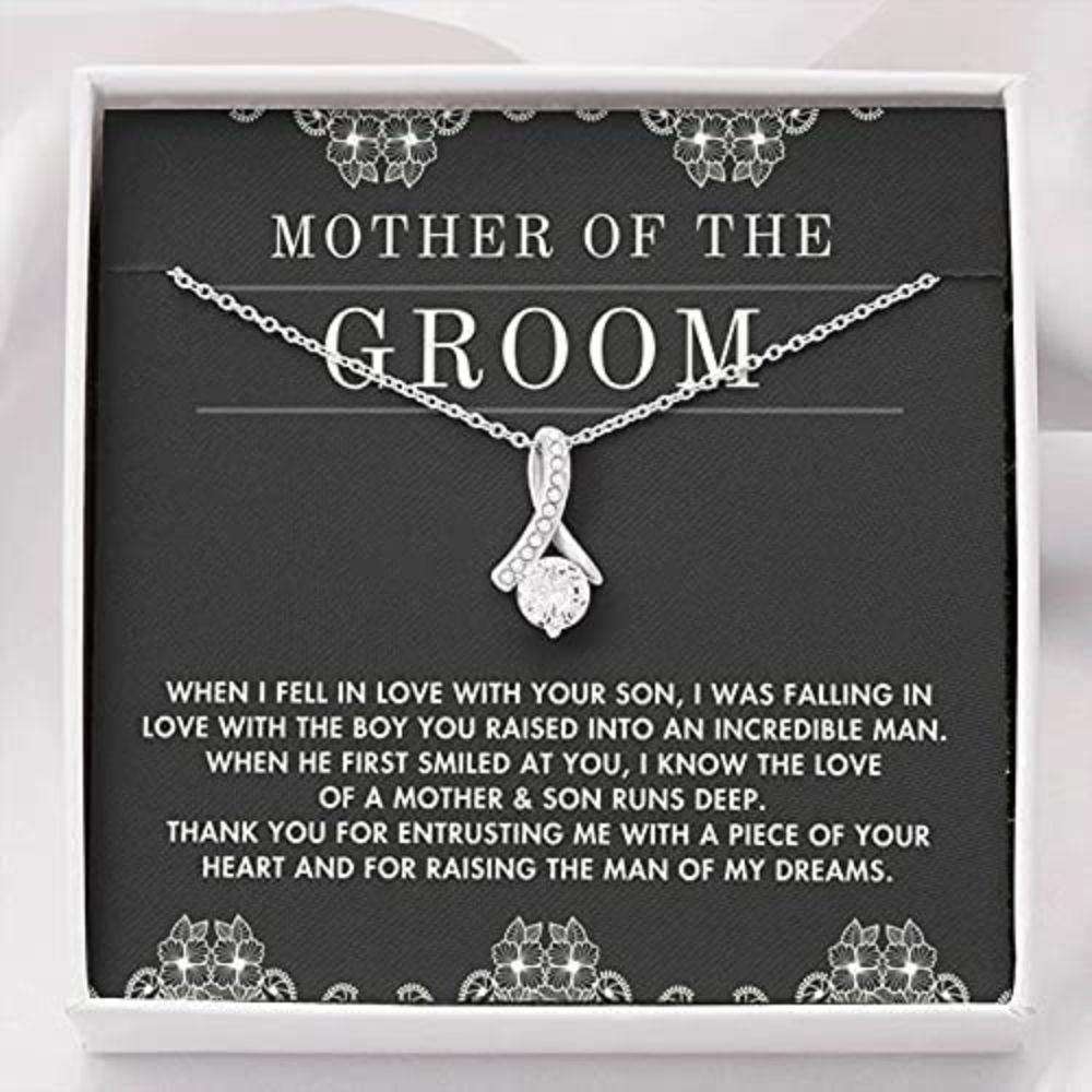 Mom Necklace, Mother Of The Groom Necklace “ I Know The Love Of A Mother Son Run Deep Gifts for Mother (Mom) Rakva