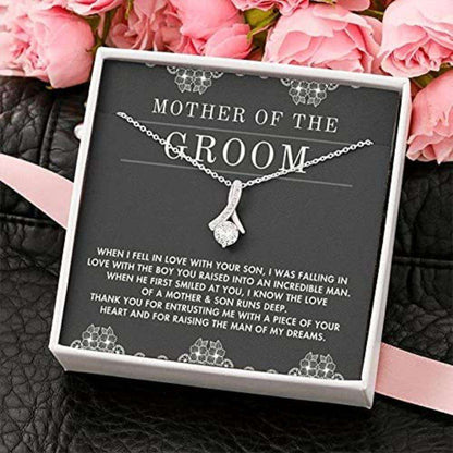 Mom Necklace, Mother Of The Groom Necklace “ I Know The Love Of A Mother Son Run Deep Gifts for Mother (Mom) Rakva