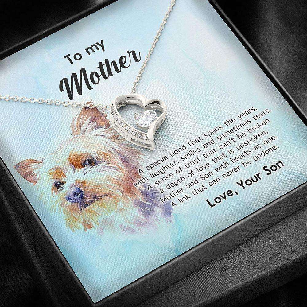 Mom Necklace, Mother Son Necklace, Presents For Mom Gifts, Special Bond Trust Love Dog Gifts for Mother (Mom) Rakva