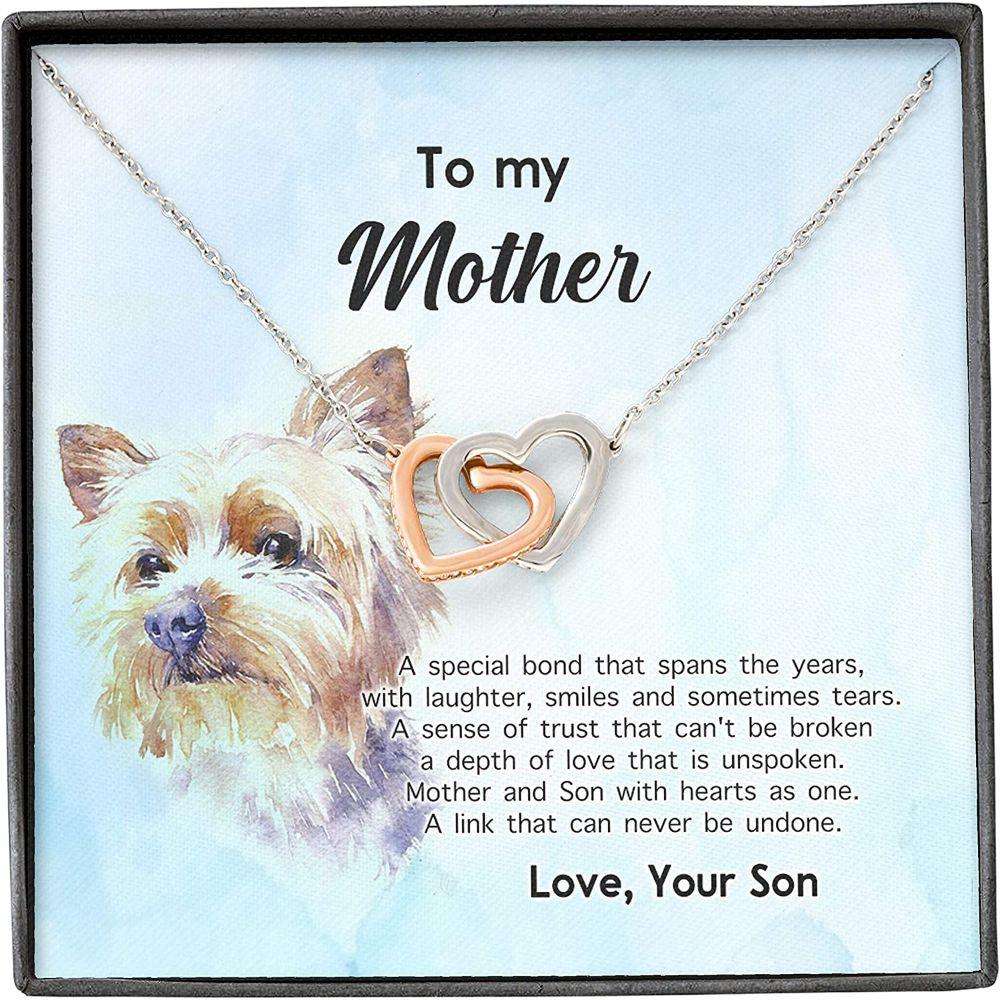 Mom Necklace, Mother Son Necklace, Presents For Mom Gifts, Special Bond Trust Love Dog Gifts for Mother (Mom) Rakva