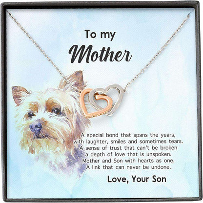 Mom Necklace, Mother Son Necklace, Presents For Mom Gifts, Special Bond Trust Love Dog Gifts for Mother (Mom) Rakva