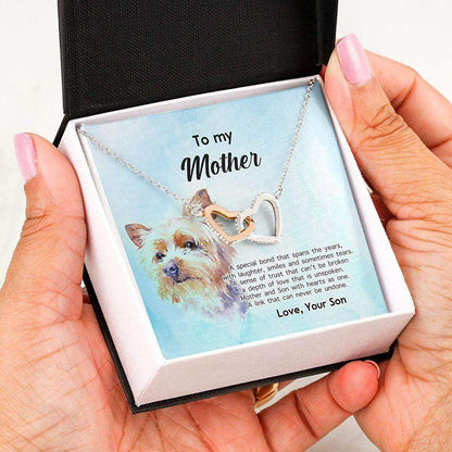 Mom Necklace, Mother Son Necklace, Presents For Mom Gifts, Special Bond Trust Love Dog Gifts for Mother (Mom) Rakva