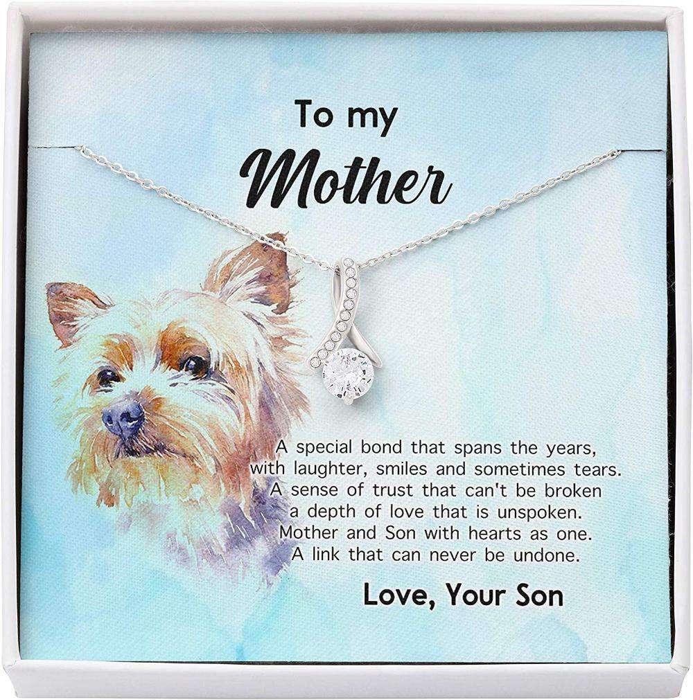 Mom Necklace, Mother Son Necklace, Presents For Mom Gifts, Special Bond Trust Love Dog Gifts for Mother (Mom) Rakva