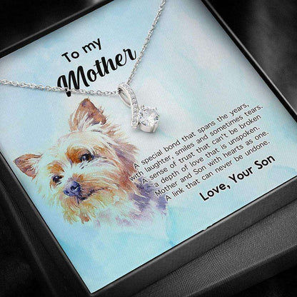 Mom Necklace, Mother Son Necklace, Presents For Mom Gifts, Special Bond Trust Love Dog Gifts for Mother (Mom) Rakva