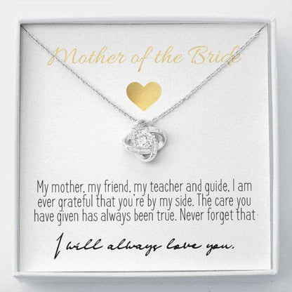 Mom Necklace, Mother Wedding Gift, Mother Of The Bride Knot Necklace Gifts for Mother (Mom) Rakva